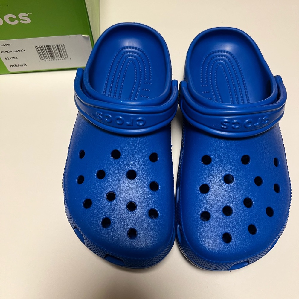 CROCS Blue Slippers with Ventilation Holes